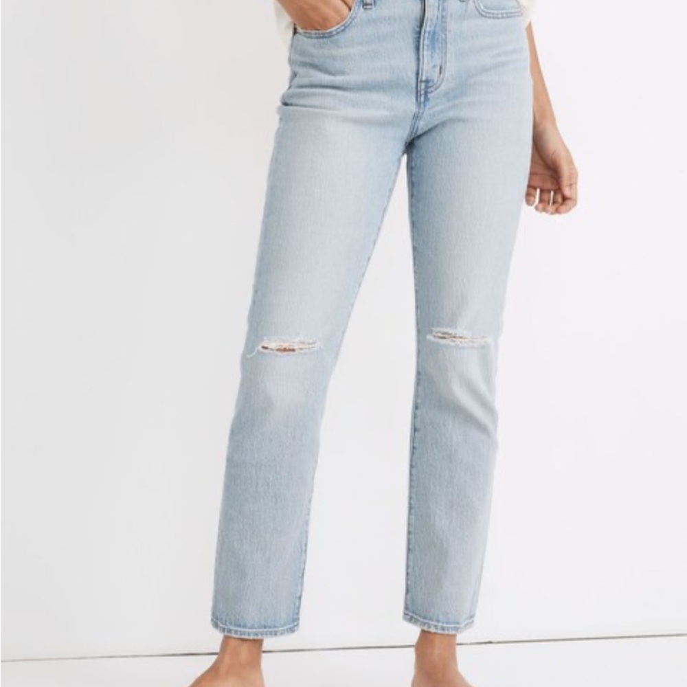 Madewell high-rise slim crop boyjean
